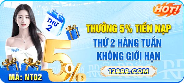 Thưởng 5% Tiền Nạp RR88